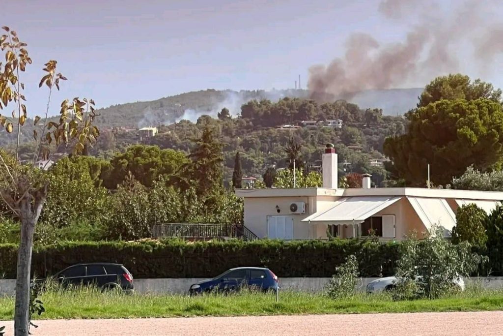 Φωτιά στο Μαρκόπουλο Ωρωπού – Καίγεται δασική έκταση, σηκώθηκαν εναέρια μέσα