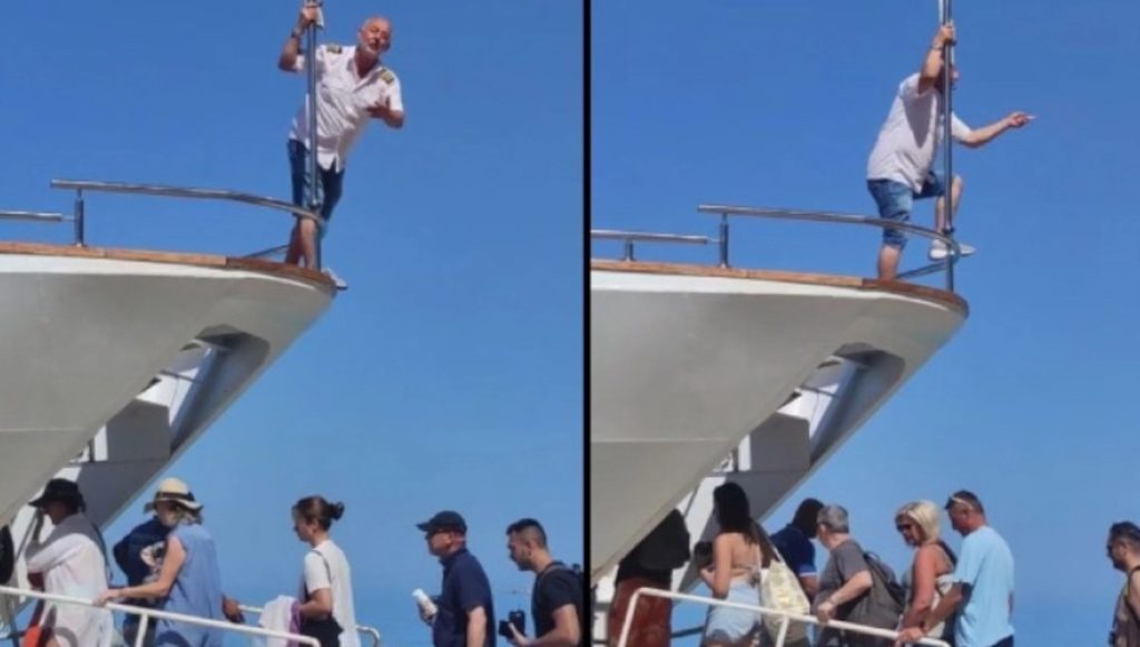 Με Καρρά υποδέχθηκε καπετάνιος, ταξιδιώτες στη Λευκάδα – Viral έχει γίνει το βίντεο