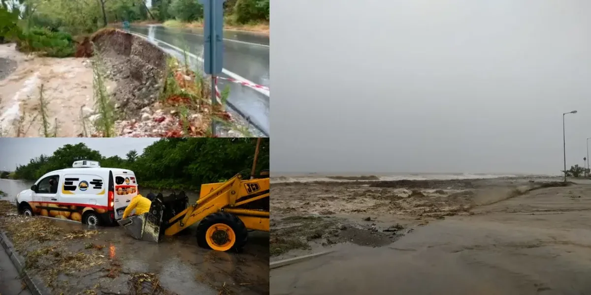 Πλημμύρες στη Λάρισα από την κακοκαιρία «Daniel» / larissanet.gr / onlarissa.gr