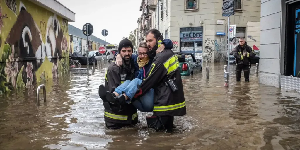 Σφοδρή κακοκαιρία πλήττει τη βόρεια Ιταλία – Υπερχείλισε η λίμνη Κόμο [βίντεο]