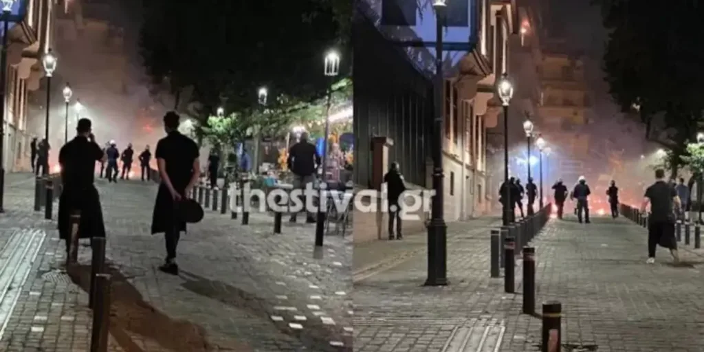 Θεσσαλονίκη: Επίθεση με βόμβες μολότοφ σε διμοιρία ΜΑΤ έξω από το τουρκικό προξενείο