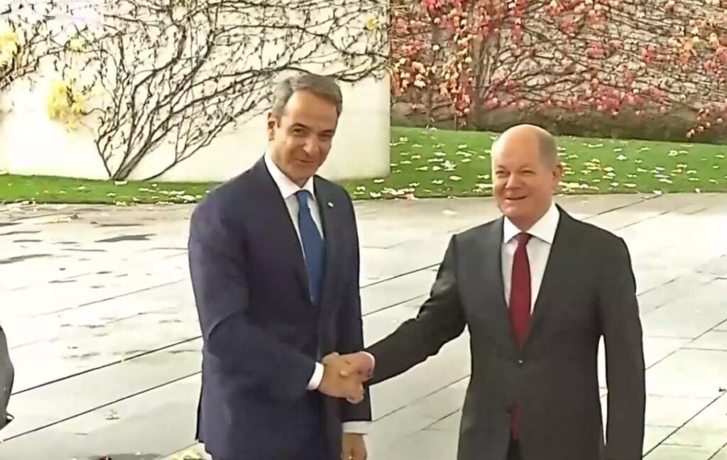 Σε εξέλιξη η συνάντηση Μητσοτάκη-Σολτς – Τι θα συζητήσουν