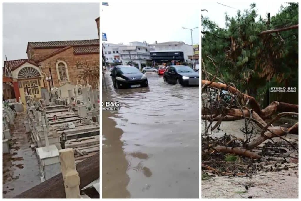 Αργολίδα: Έπεσαν δέντρα και πλημμύρισαν δρόμοι [βίντεο]