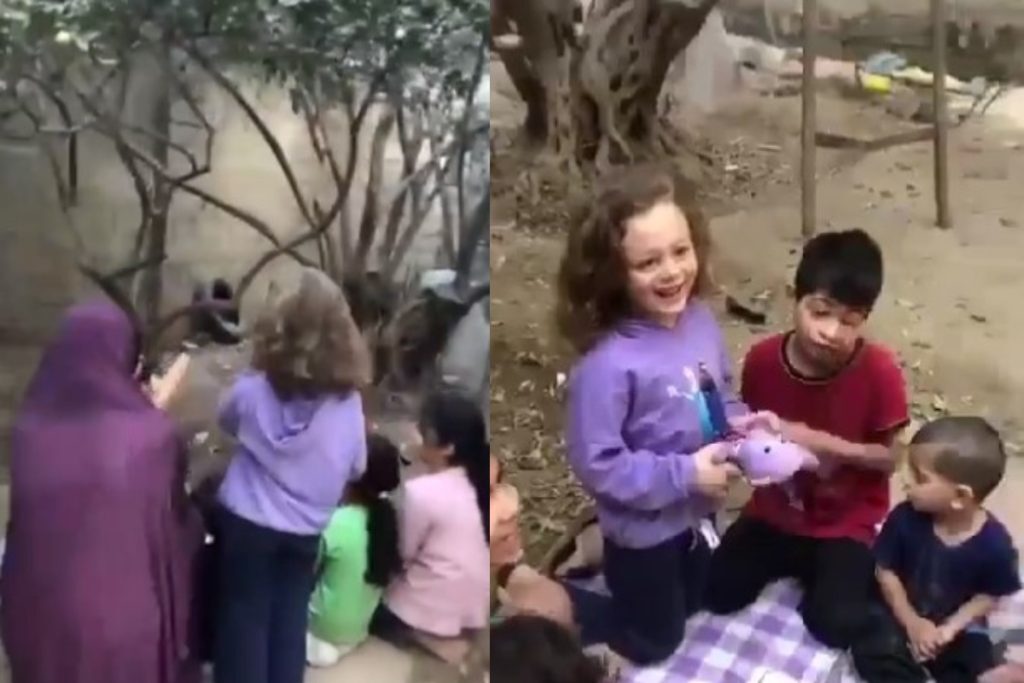 Πάρτι γενεθλίων υπό τον ήχο των βομβαρδιστικών στα χαλάσματα της Γάζας- Δείτε το συγκινητικό βίντεο