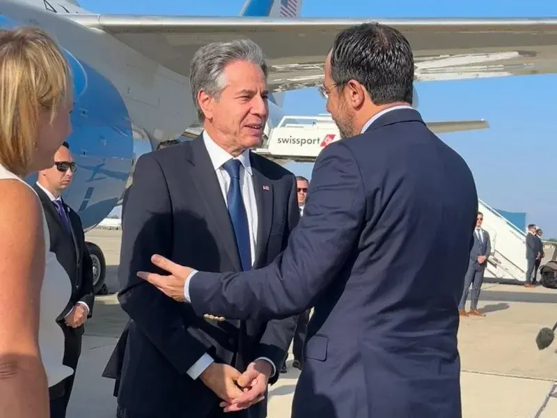 Η «καυτή» ατζέντα Μπλίνκεν-Χριστοδουλίδη: Μια ώρα διήρκησε η συνάντηση τους στο αεροδρόμιο- Στην Άγκυρα η επόμενη στάση