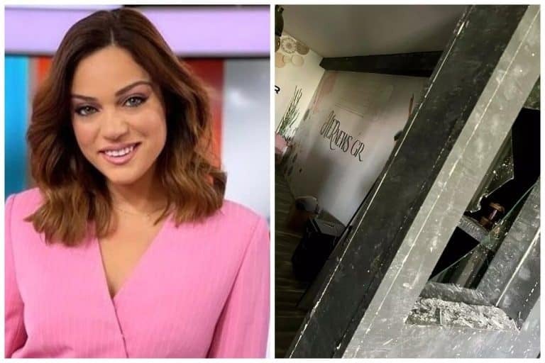 Μπάγια Αντωνοπούλου: Έτσι είναι το γραφείο της μετά την ισχυρή έκρηξη βόμβας στον Πειραιά