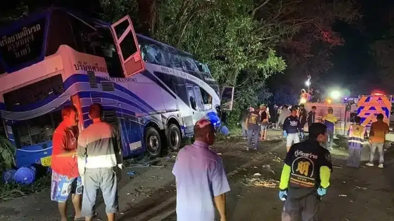 Διώροφο λεωφορείο έπεσε σε δέντρο και κόπηκε στα δύο – 14 νεκροί