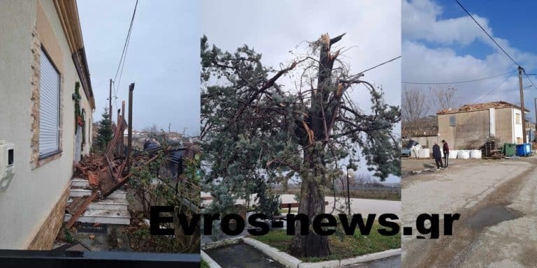 Ανεμοστρόβιλος «χτύπησε» τον Έβρο – Εκτεταμένες ζημιές σε δεκάδες κτήρια [Εικόνες]