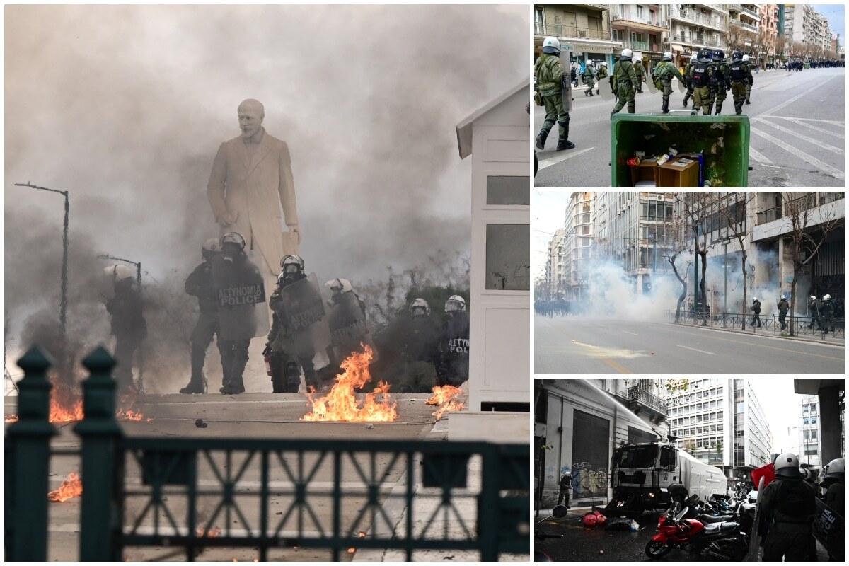 Επεισόδια με μολότοφ σε Αθήνα και Θεσσαλονίκη - Δείτε βίντεο και φωτογραφίες