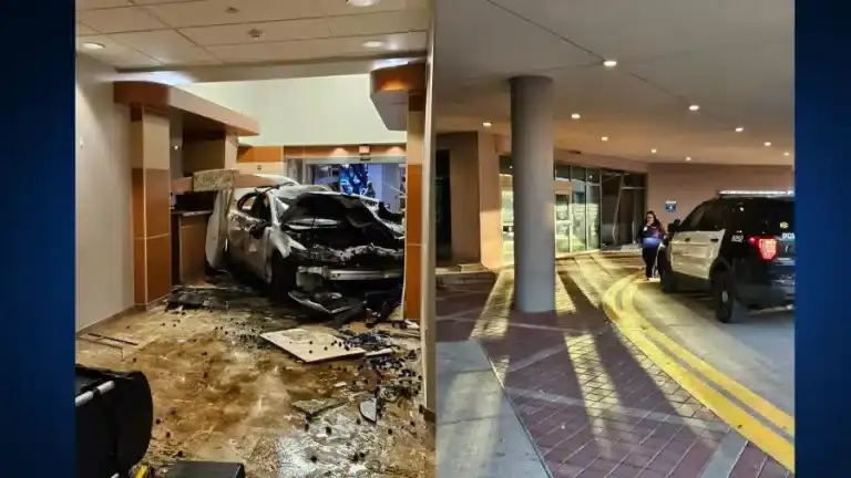Αυτοκίνητο διαπέρασε τζαμαρία νοσοκομείου – Νεκρός οδηγός και πολλοί τραυματίες