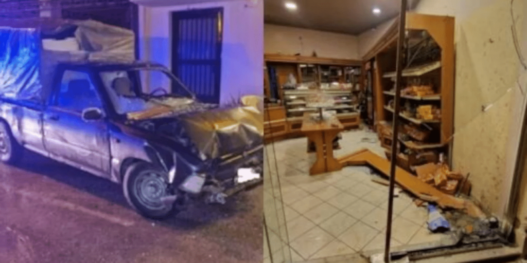 Τροχαίο στην Θεσπρωτία – ΙΧ αυτοκίνητο «καρφώθηκε» σε βιτρίνα… φούρνου [Εικόνα]