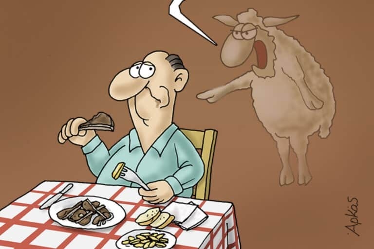 «Τα σπάει» το σκίτσο του Αρκά για την Τσικνοπέμπτη [Εικόνα]
