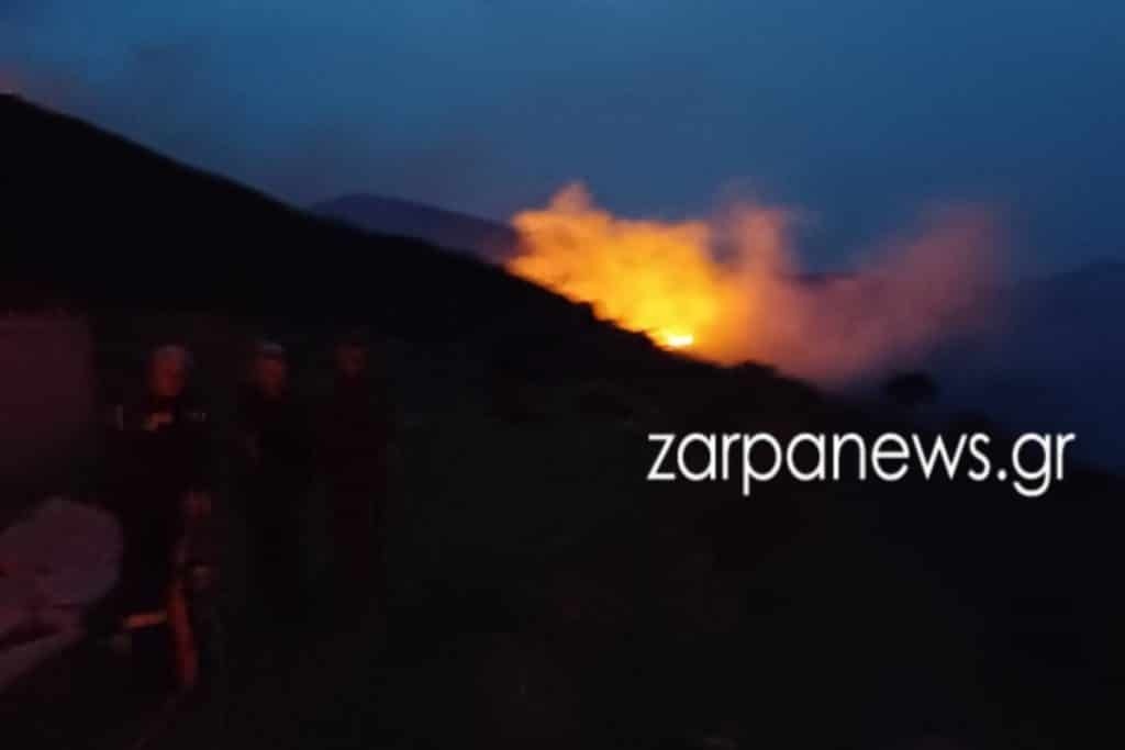 Φωτιά στην Κρήτη: Δύσκολη νύχτα στα Χανιά – Μαίνεται το πύρινο μέτωπο στην Κάνδανο