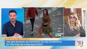 Εύη Δρούτσα: «Αχταρμάς το Ζάρι, η Μαρίνα Σάττι δεν είναι η Μπιγιονσέ»