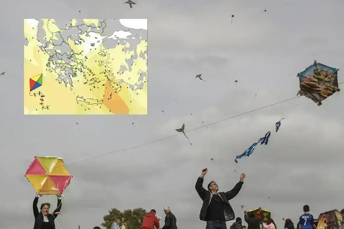 Καθαρά Δευτέρα: Οι περιοχές που θα πετάξετε εύκολα χαρταετό - Τι δείχνει ο χάρτης του Meteo