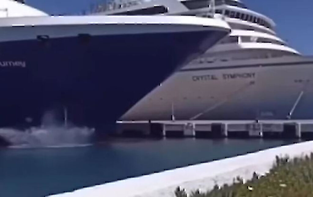 Τουρκία: Θηριώδες κρουαζιερόπλοιο πέφτει πάνω στην προβλήτα – Δείτε το βίντεο