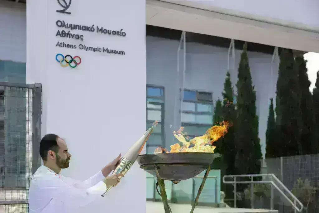 Το Ολυμπιακό Μουσείο Αθήνας έγινε μέρος του ταξιδιού της Ολυμπιακής Φλόγας και της διαδρομής της Ολυ