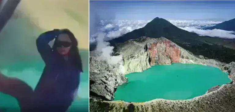 Φρίκη: Κινέζα πήγε να βγάλει selfie σε ενεργό ηφαίστειο και έπεσε μέσα