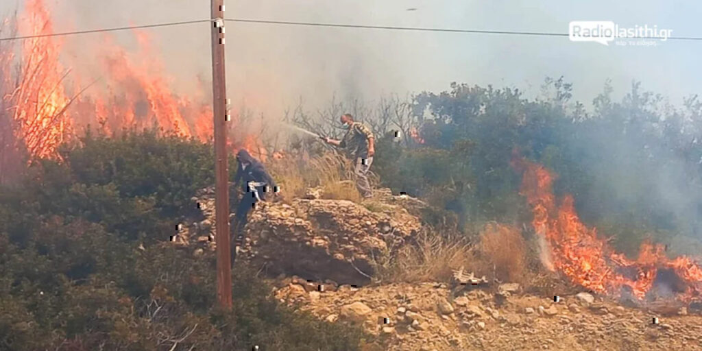 Φωτιά στην Ιεράπετρα: Αμείωτη η ένταση των ανέμων – Μάχη με τις διάσπαρτες εστίες – Τραυματίες και ζημιές
