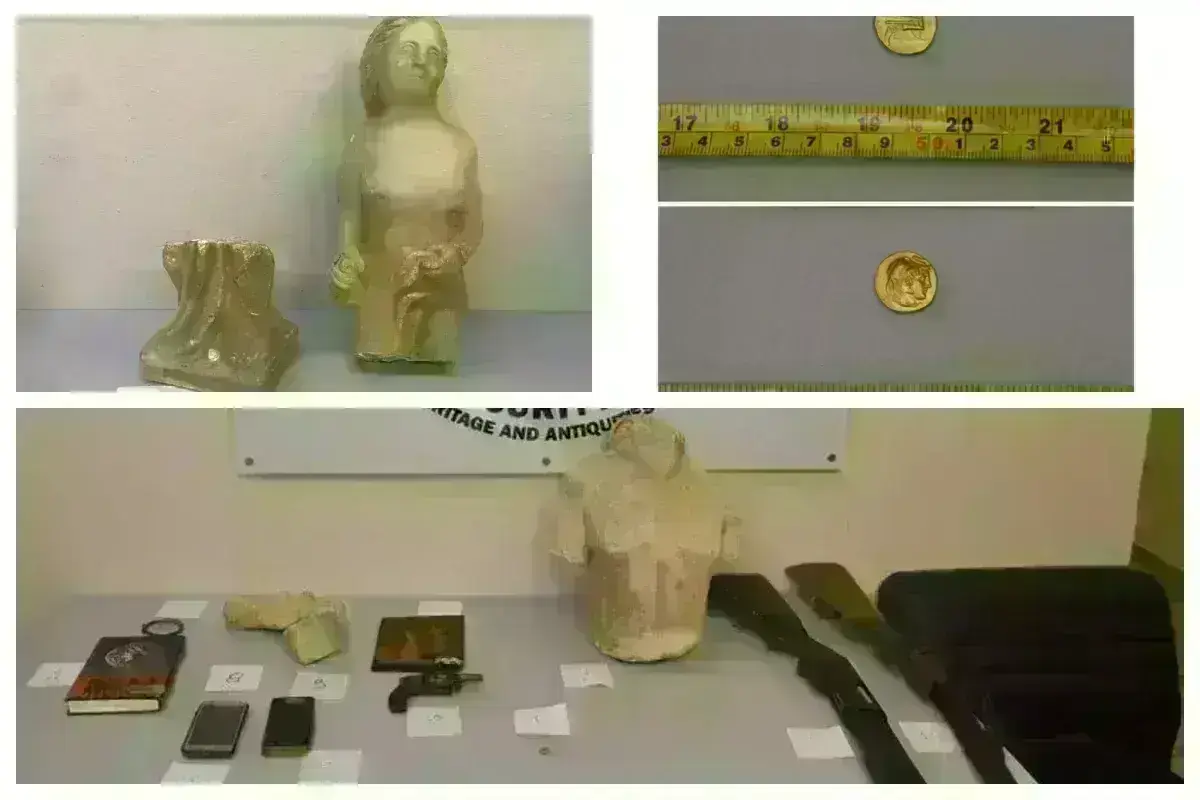 Στα χέρια της ΕΛ.ΑΣ. σπείρα αρχαιοκάπηλων: Την «ξετρύπωσε» μυστικός αστυνομικός - Ο σπάνιος θησαυρός που κατασχέθηκε