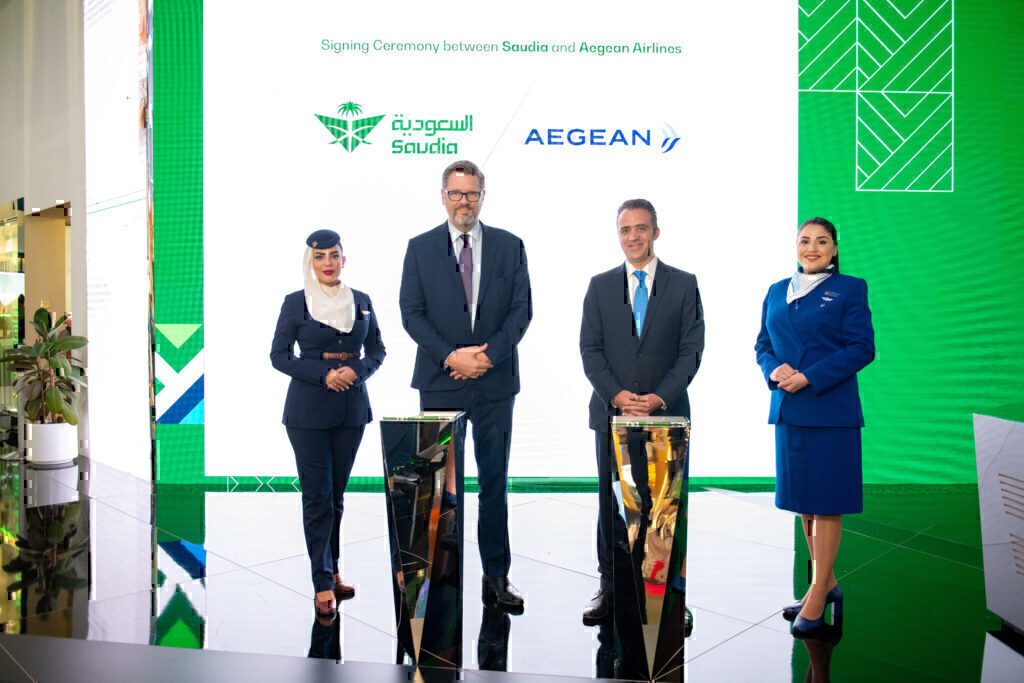 AEGEAN – Saudia: Συνεργασία για πτήσεις κοινού κωδικού κατά τη διάρκεια της Arabian Travel Market 2024, στο Ντουμπάι