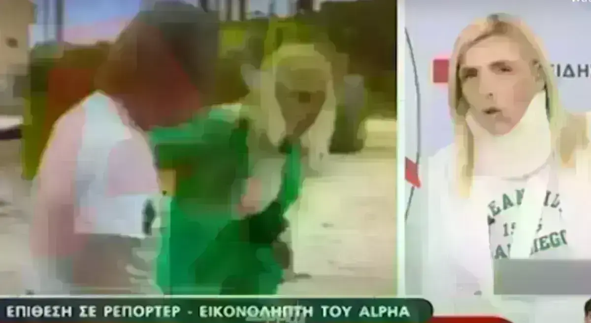 Με κολάρο η Ρένα Κουβελιώτη στο δελτίο του Alpha μετά την άγρια επίθεση - Τι λέει η ίδια