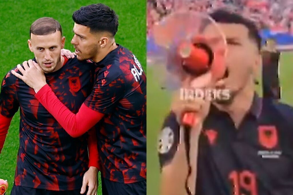 Euro 2024: Σάλος με τον Ντάκου της Αλβανίας - Πήρε ντουντούκα και φώναξε υβριστικά συνθήματα κατά της Βόρειας Μακεδονίας