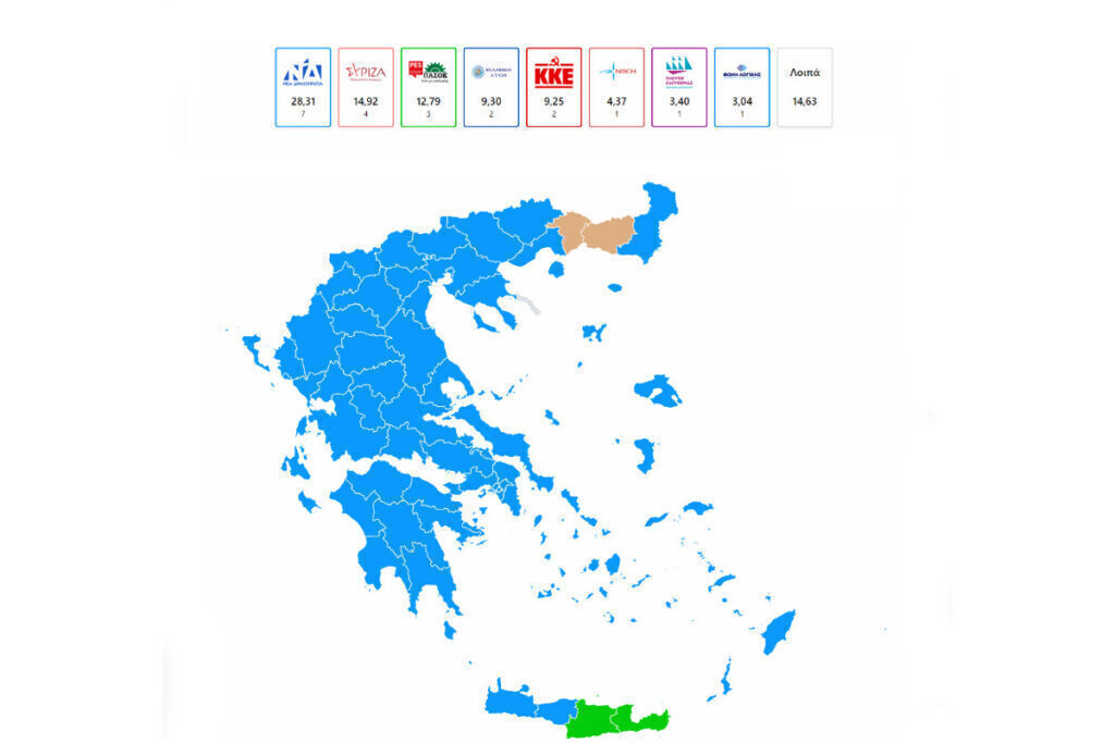 Ευρωεκλογές 2024: Τα τελικά αποτελέσματα των ευρωεκλογών