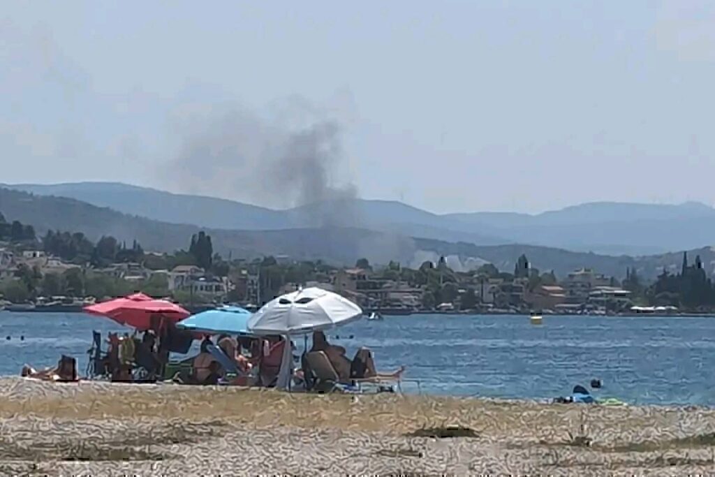 Φωτιά στη Σκάλα Ωρωπού – Επιχειρούν επίγειες δυνάμεις