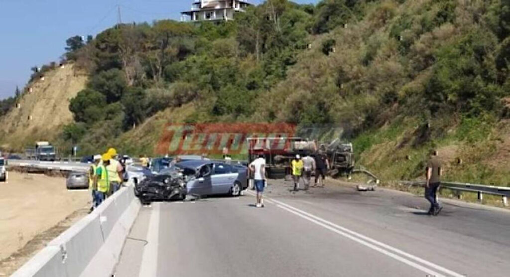 Tροχαίο στην Πατρών – Πύργου: Δύο νεκροί έπειτα από σύγκρουση φορτηγού με ΙΧ