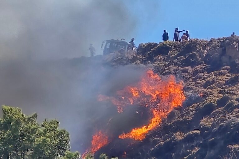 Φωτιά στην περιοχή Σίτνα στη Δράμα