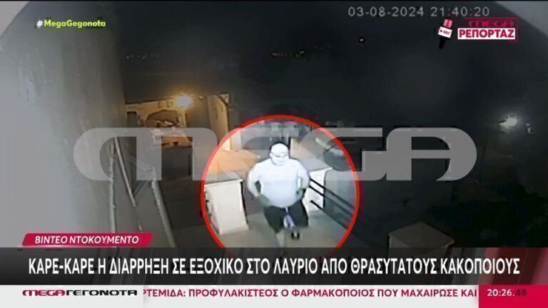Λαύριο: Βίντεο ντοκουμέντο καταγράφει καρέ καρέ το «ντου» διαρρηκτών σε σπίτι