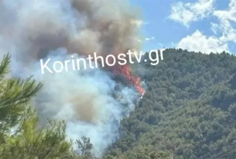 Φωτιά στο Ξυλόκαστρο: Στα 10 χλμ φτάνει το πύρινο μέτωπο – Απανωτά τα μηνύματα του 112