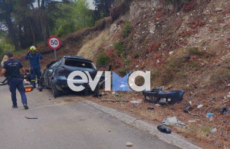 Εύβοια: Αυτοκίνητο έπεσε σε γκρεμό – Τέσσερις τραυματίες