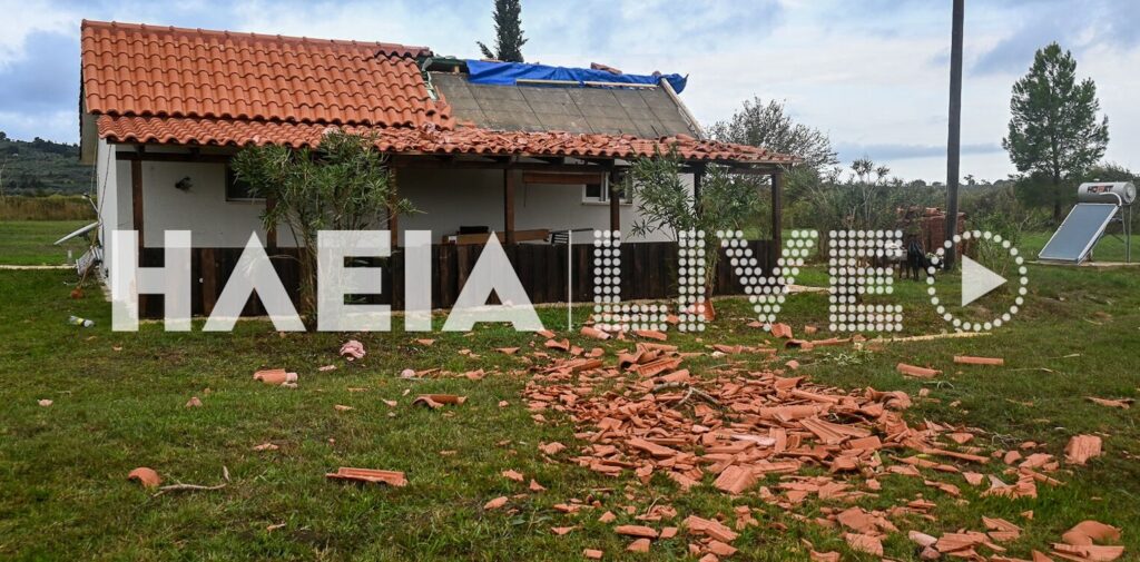 Ηλεία: Ανεμοστρόβιλος προκάλεσε ζημιές τα ξημερώματα (βίντεο)