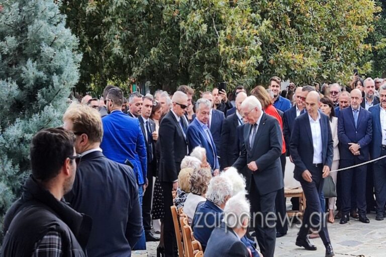Κρήτη: Στην μαρτυρική Κάνδανο Χανίων ο Φρανκ-Βάλτερ Σταινμάγιερ [φωτό]