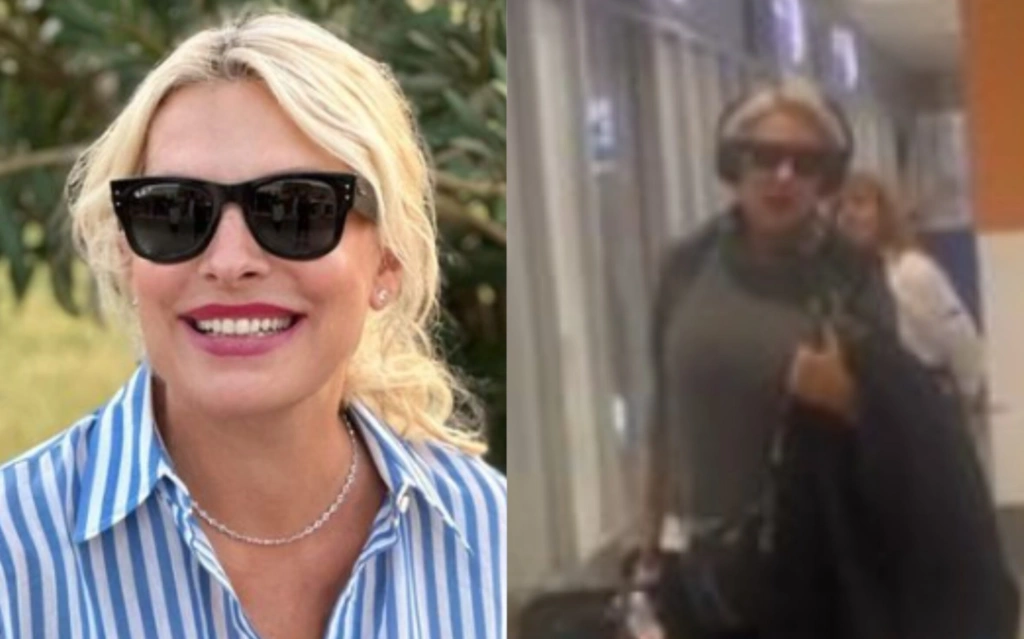 Ελένη Μενεγάκη: Ντυμένη casual εμφανίστηκε στο αεροδρόμιο απο την επιστροφή της από το Εδιμβούργο [β