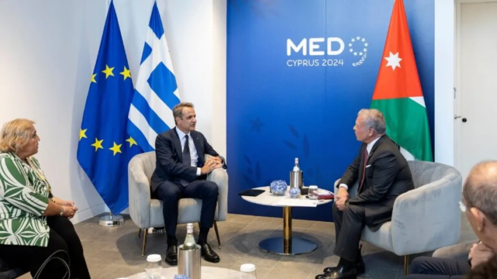 Μητσοτάκης: Συνάντηση με τον βασιλιά της Ιορδανίας Αμπντάλα – Στο επίκεντρο των συνομιλιών οι εξελίξεις στη Μέση Ανατολή