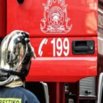 Πιερία: Φωτιά σε όχημα της Αεροπορίας Στρατού με 13 επιβάτες