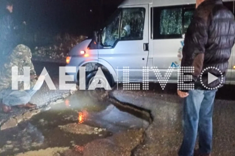 Ηλεία: Η κακοκαιρία προκάλεσε ζημιές στους δρόμους και διακοπές ρεύματος [εικόνες]