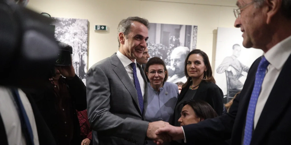 Μητσοτάκης – Σαμαράς: Δεύτερη συνάντηση μέσα σε 24 ώρες στα εγκαίνια του μουσείου Ελύτη