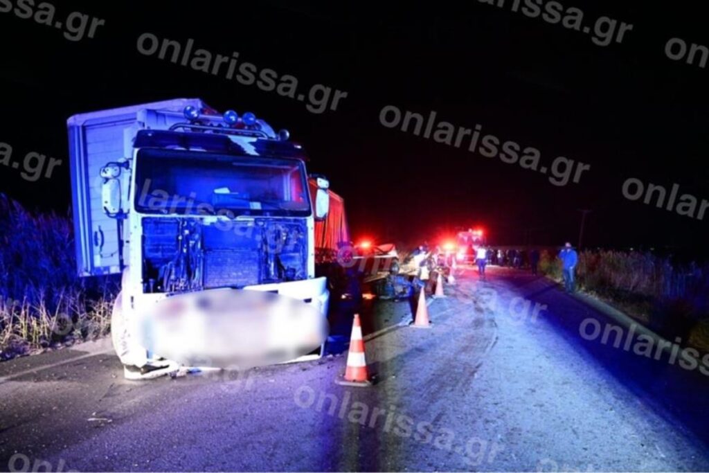 Τραγωδία στη Λάρισα: Τρομακτικό τροχαίο δυστύχημα σε επαρχιακό δρόμο