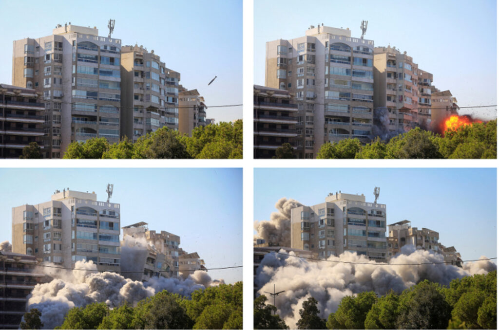 Συγκλονιστικές εικόνες: Η στιγμή που ισραηλινός πύραυλος ισοπεδώνει κτήριο στη Βηρυτό