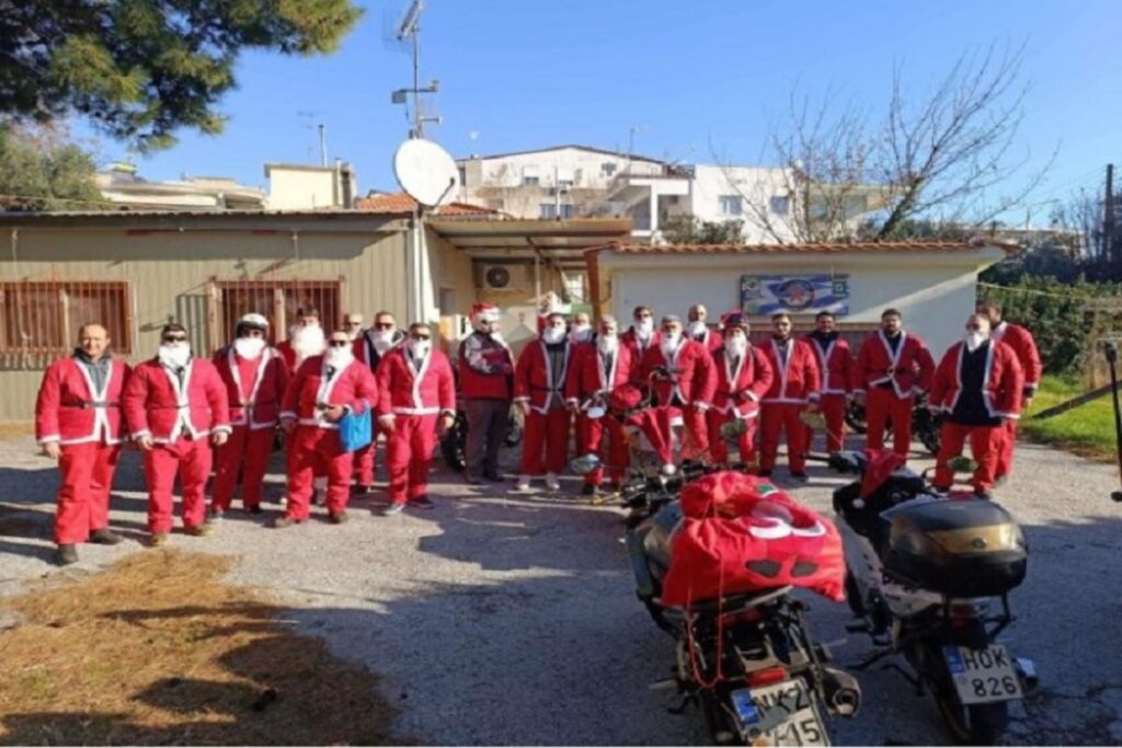 Ξάνθη: Μηχανόβιοι Άη Βασίληδες βγήκαν βόλτα με τις μηχανές τους