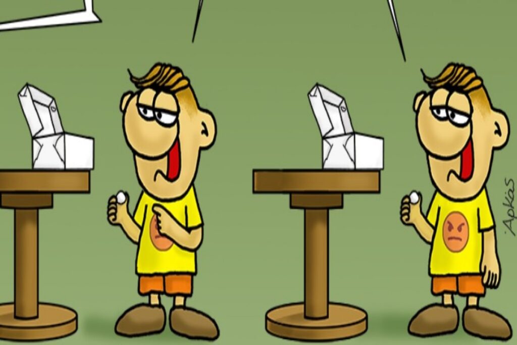 Αρκάς: Με «κουραμπιεδάκια» και τη… «Θεία Τασία» καλημερίζει σήμερα ο σκιτσογράφος