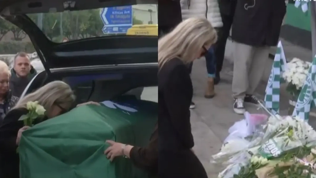 Μίμης Δομάζος: Έφτασε η σορός του στο Παναθηναϊκό στάδιο – Η κόρη του φίλησε το φέρετρό του με δάκρυα στα μάτια