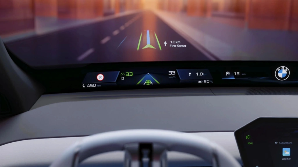 BMW: Τέλος στις τεράστιες οθόνες, όλα θα προβάλλονται στο παρμπρίζ