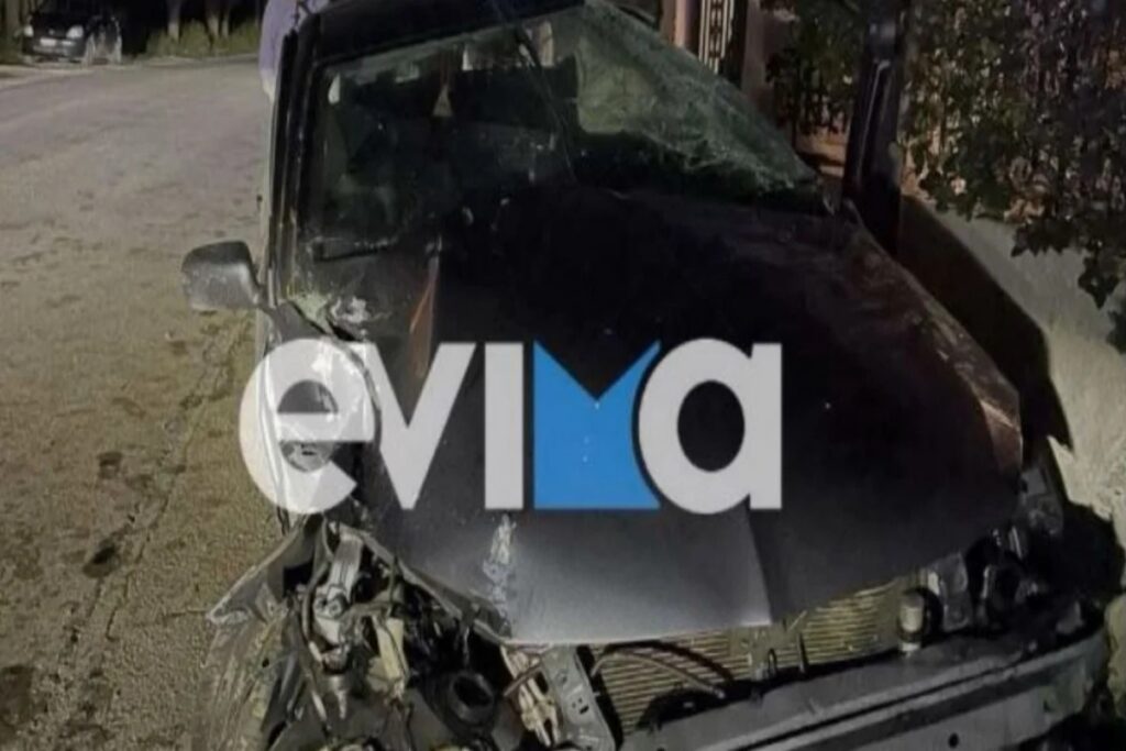 Εύβοια: Αυτοκίνητο προσέκρουσε σε περίφραξη σπιτιού – Τραυματίστηκε ο οδηγός [εικόνες]