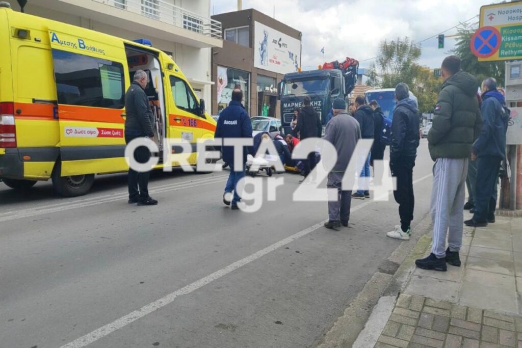 Χανιά: Μηχανή παρέσυρε γυναίκα – Στο νοσοκομείο και οι δύο 
