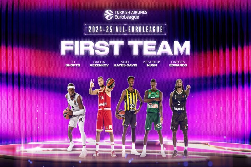 EuroLeague: Ναν και Βεζένκοβ στην κορυφαία πεντάδα της σεζόν